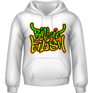 BILLIE EILISH Graffiti Print Hoodie