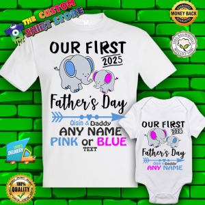 Our First Father's Day T Shirt Family Fathers Day Matching T-Shirt