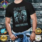 Oasis Tour 2025 Graphic T-Shirt – Iconic Band Merch for Fans – Men’s Unisex T-Shirt Black